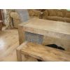 1.8m Reclaimed Elm Chunky Style Dining Table with 2 Latifa Chairs & 2 Backless Benches - 1